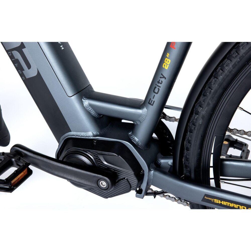 Vélo de Ville Electrique Semi Rigide E28PRO  - 28" Moteur Central