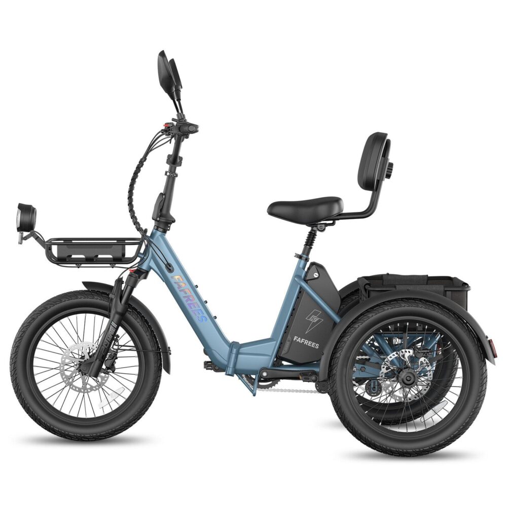Tricycle Électrique F20 Mate II 48V 25Ah Freins Hydrauliques Paniers 180kg