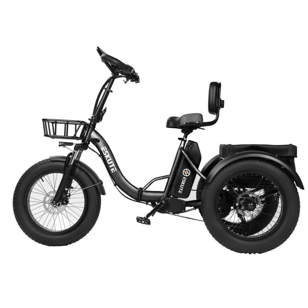 Vélo cargo électrique ESKUTE T302 PRO 20" - Moteur 250 W - Batterie 48 V 20,8 Ah