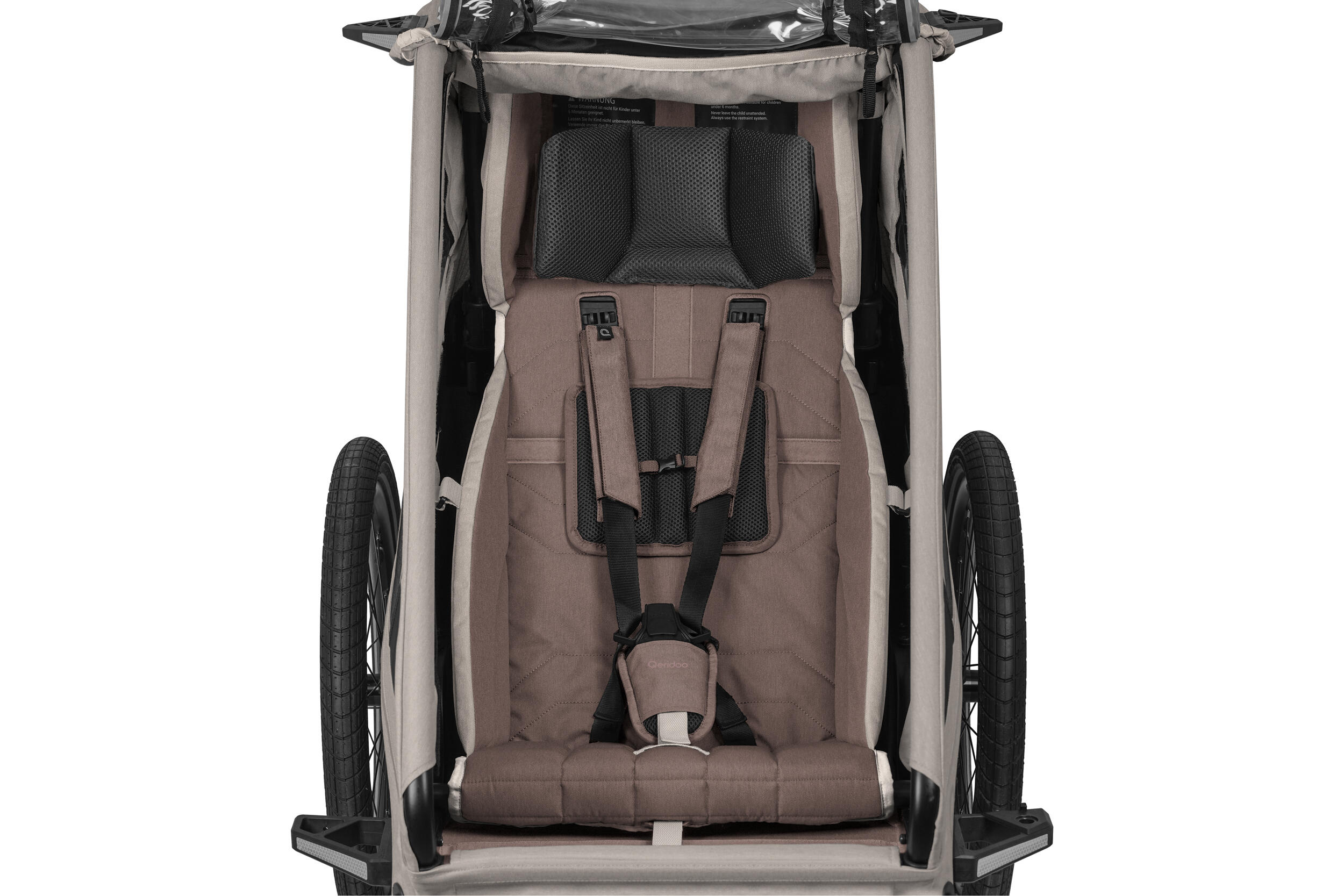 Remorque vélo Qeridoo Kidgoo 1 Pro Gen 2 Barista Brown – Image 2