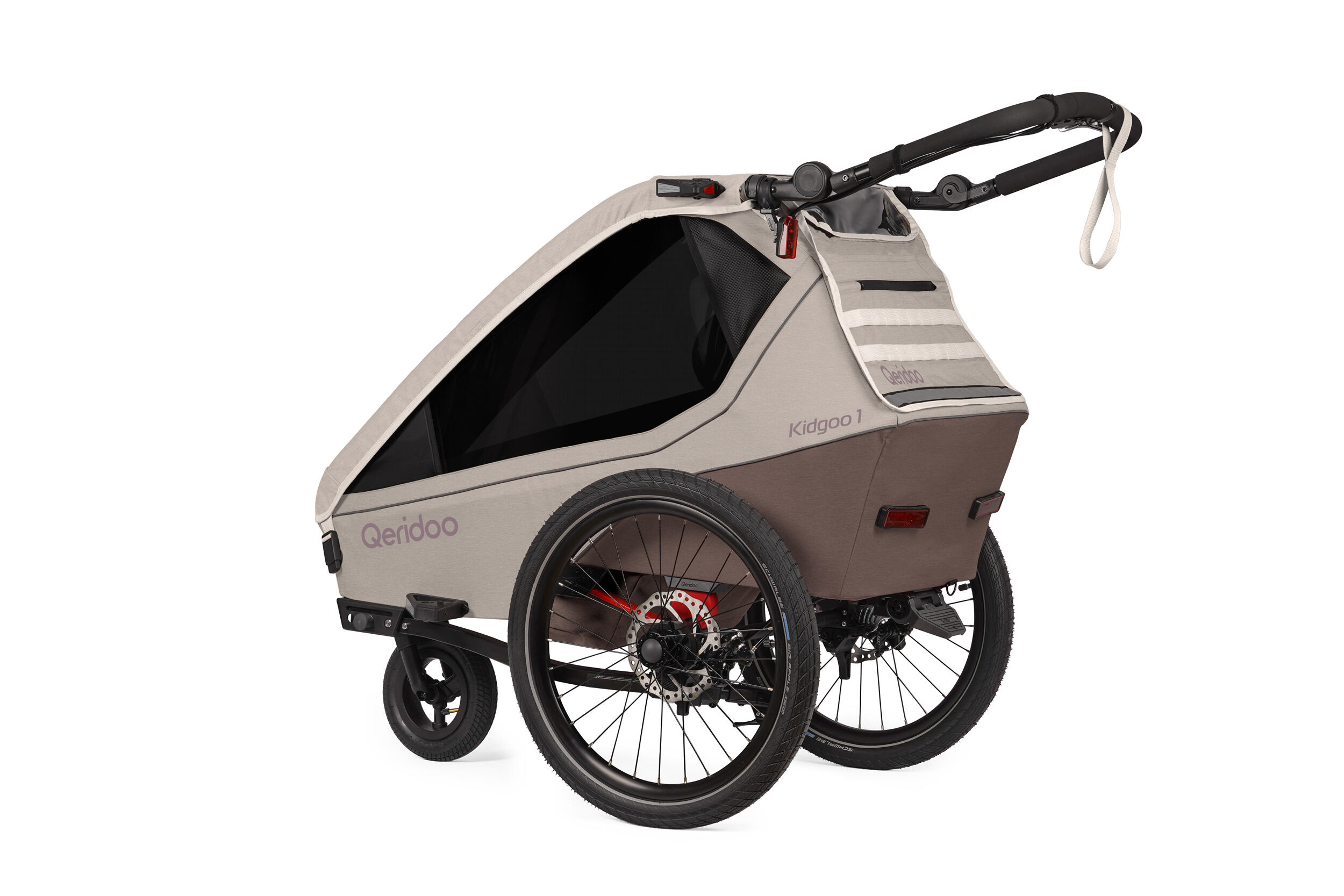 Remorque vélo Qeridoo Kidgoo 1 Pro Gen 2 Barista Brown – Image 3