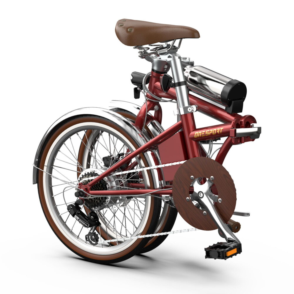 Vélo électrique pliable Onesport OT02 PRO, moteur 250 W, Shimano 7 vitesses