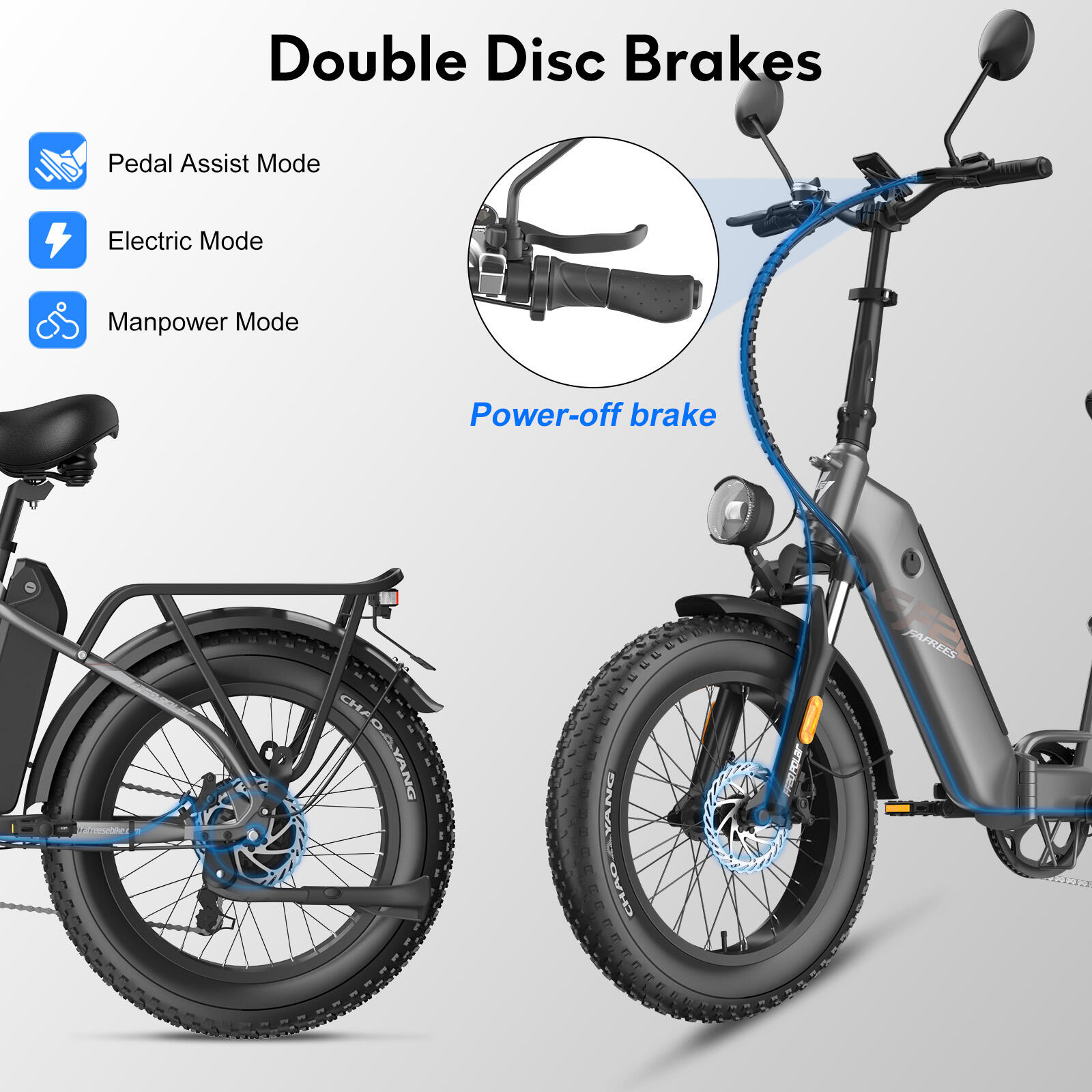 Vélo électrique pliant Fafrees FF20 Polar avec double batterie 48 V 26,8 Ah – Image 5