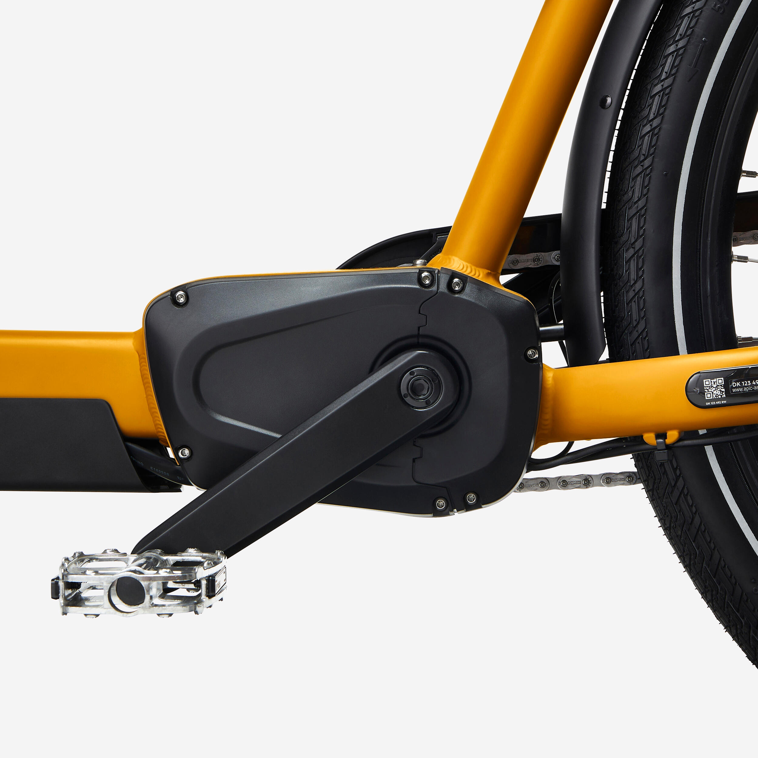 Velo cargo electrique biporteur famille f900e jaune – Image 4