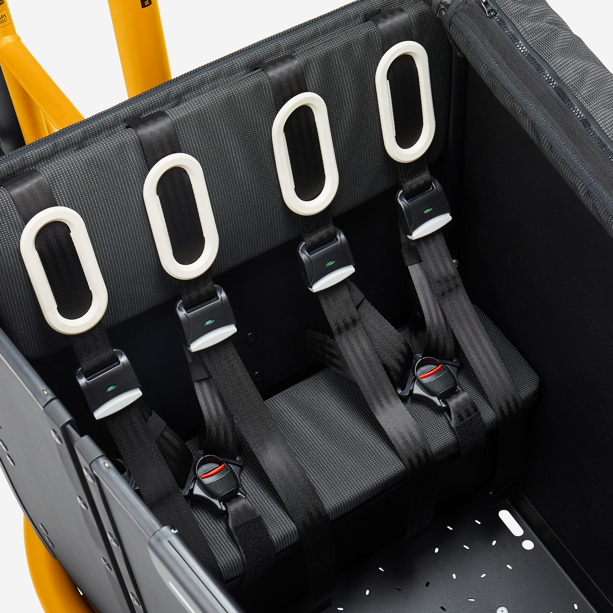 Velo cargo electrique biporteur famille f900e jaune – Image 5