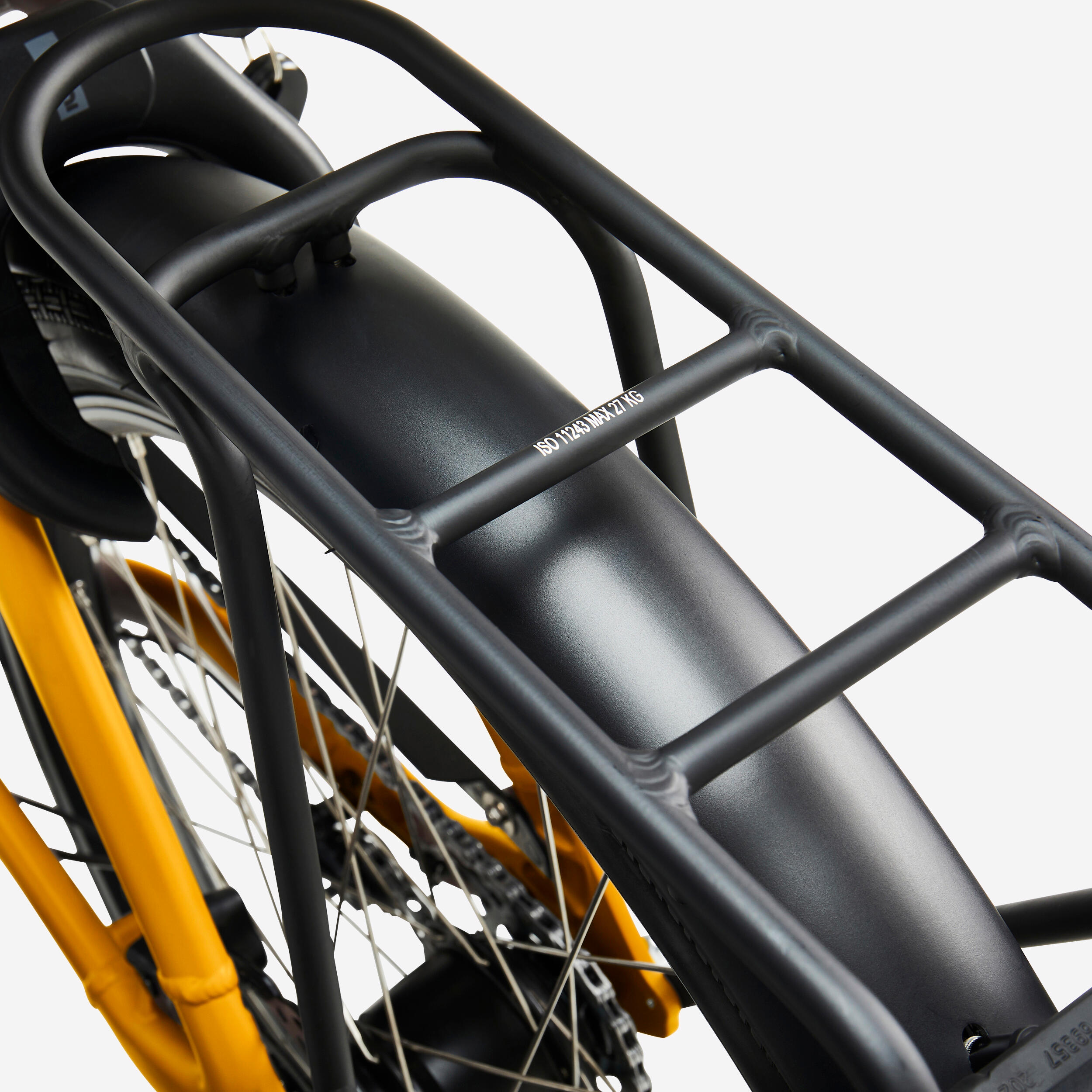 Velo cargo electrique biporteur famille f900e jaune – Image 7