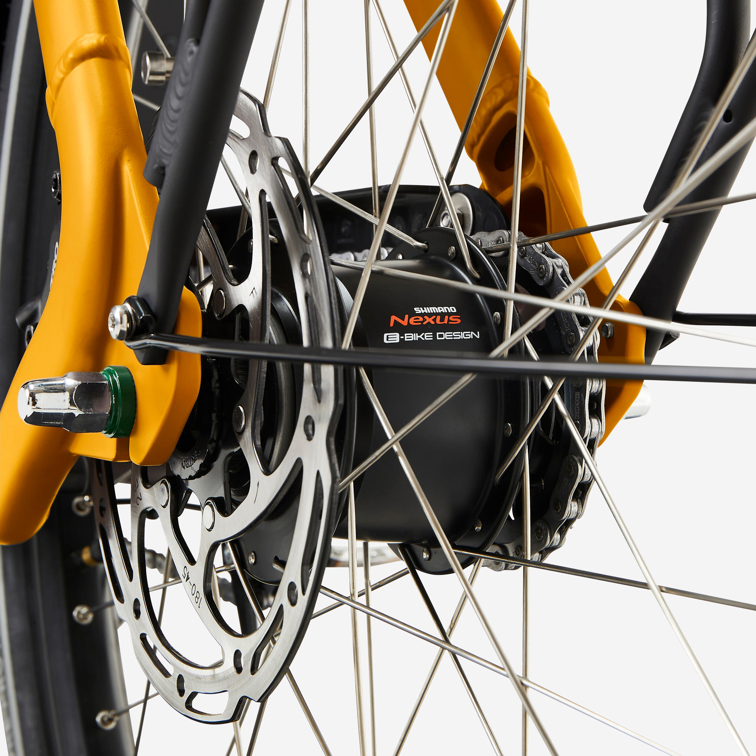 Velo cargo electrique biporteur famille f900e jaune – Image 9