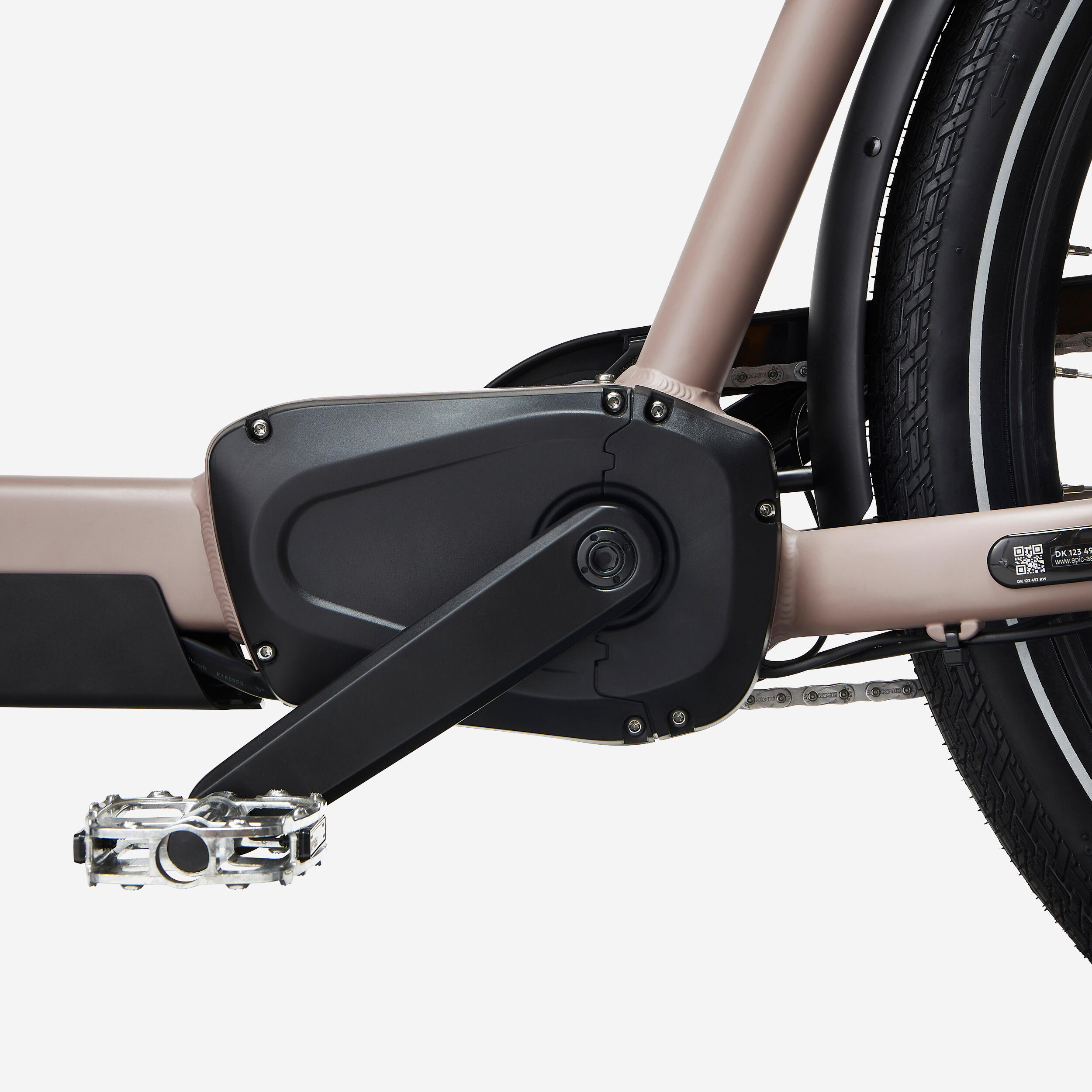 Velo cargo electrique biporteur famille f900e taupe – Image 4