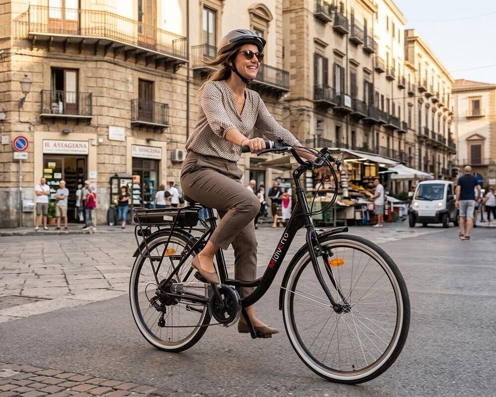 Vélo de ville noir Denver E4000