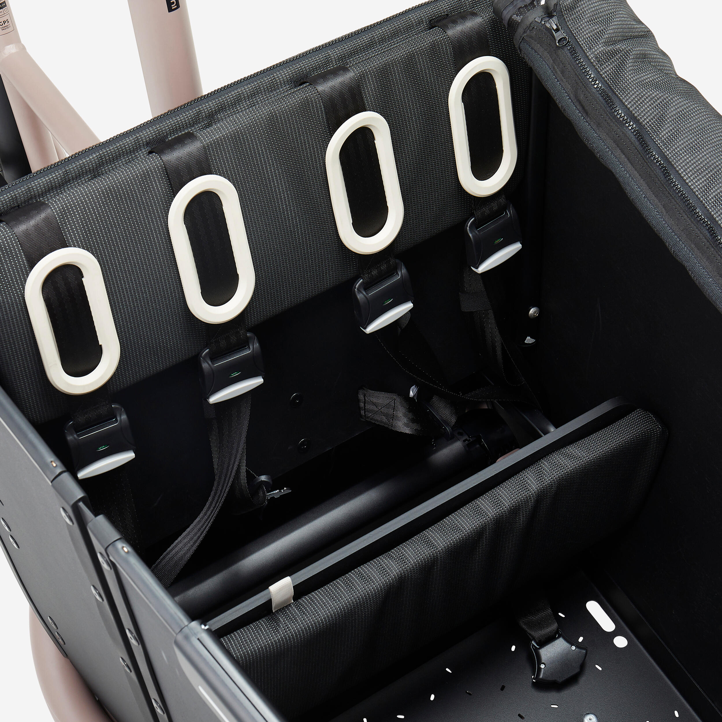 Velo cargo electrique biporteur famille f900e taupe – Image 5