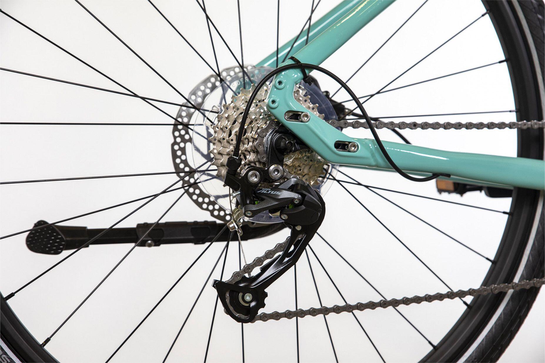 Vélo Fitness Électrique Bicyklet Béatrice Shimano Altus 9V 500 Wh 700 mm Bleu – Image 2
