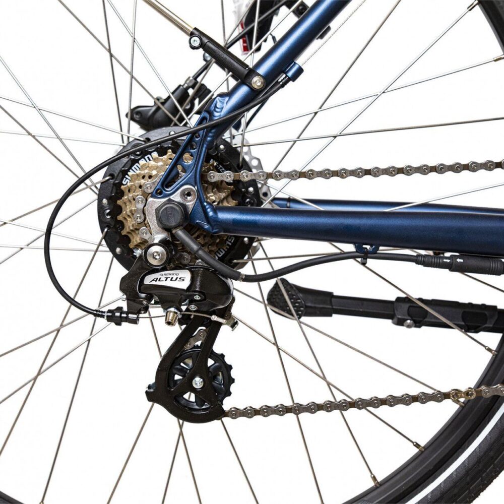VTC Électrique Bicyklet Joseph Shimano Altus 7V 417 Wh 700 mm Bleu