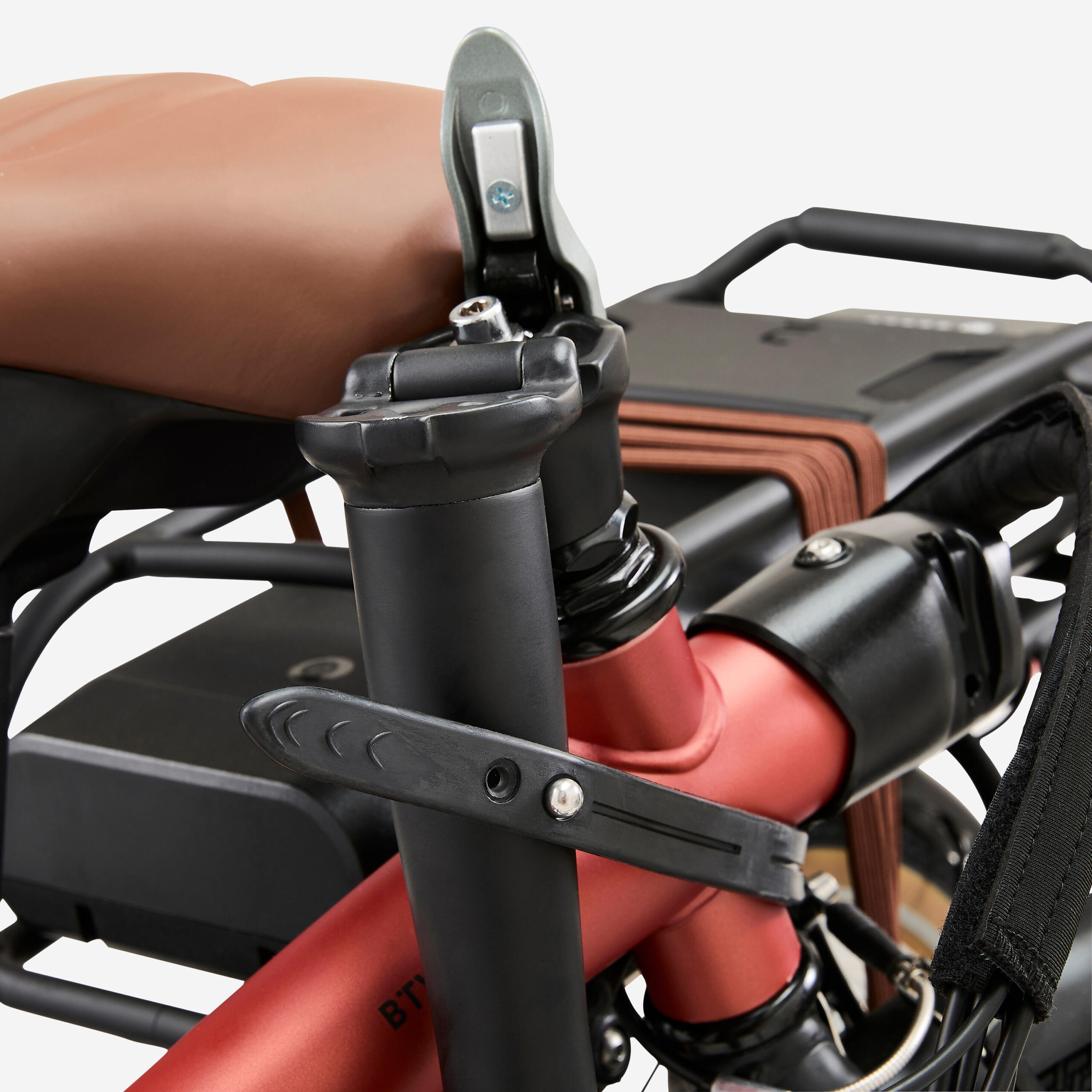 Vélo pliant électrique e fold 500 rouge brique