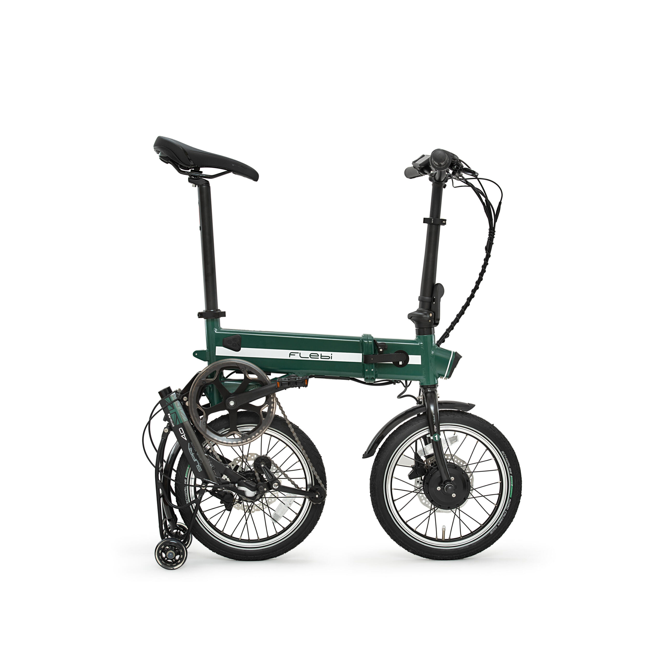 Vélo électrique pliant Supra 4.0 British green | 16" | Autonomie 70 km – Image 4