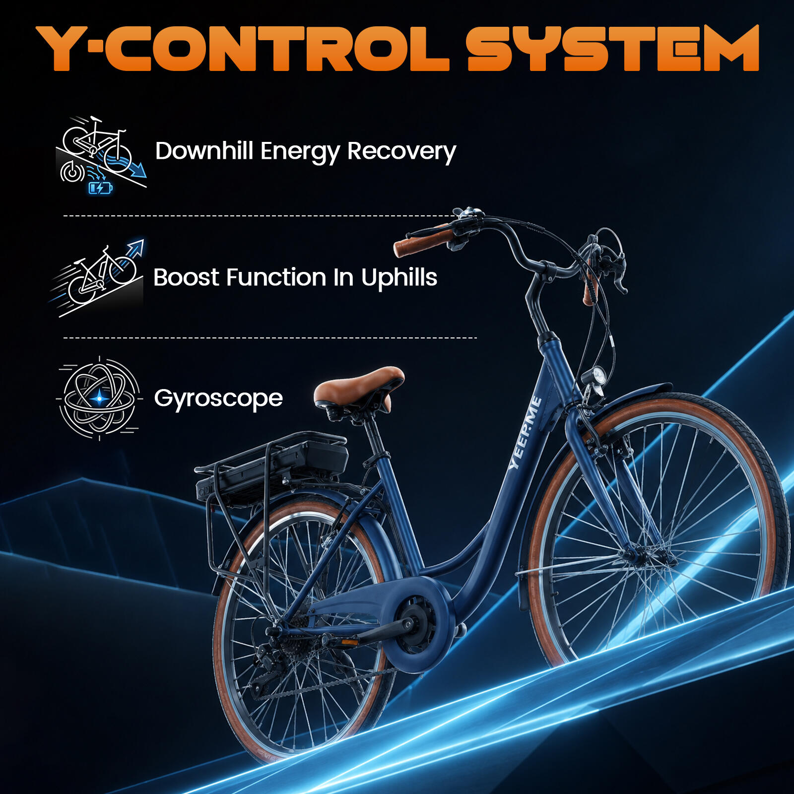 Vélo électrique YEEP.ME City First 3 (2026) 26'' 80km, 7 vit, NFC, Gar 5 ans – Image 3