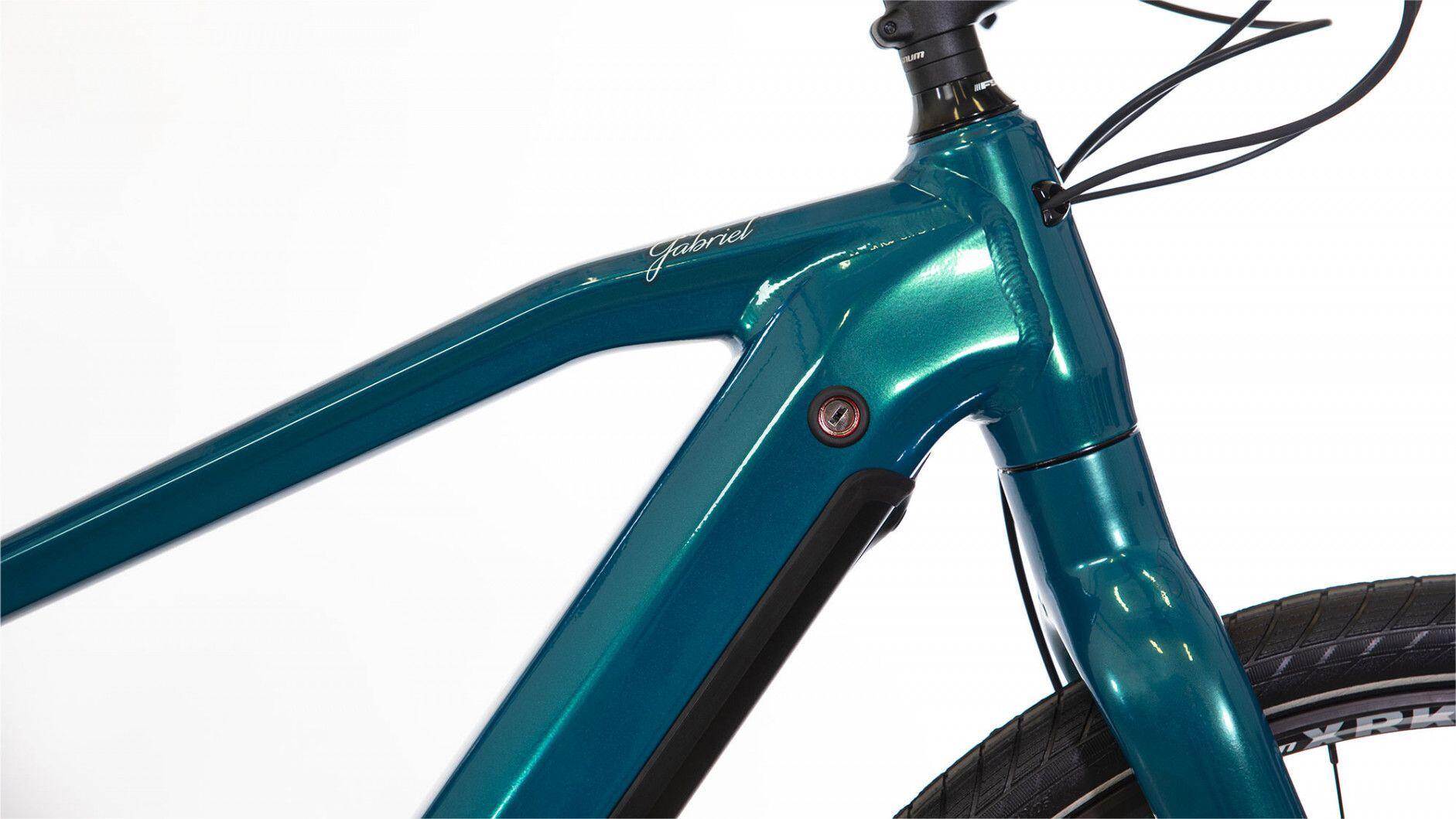 Vélo Fitness Électrique Bicyklet Gabriel Shimano Altus 9V 500 Wh 700 mm Turquois – Image 4