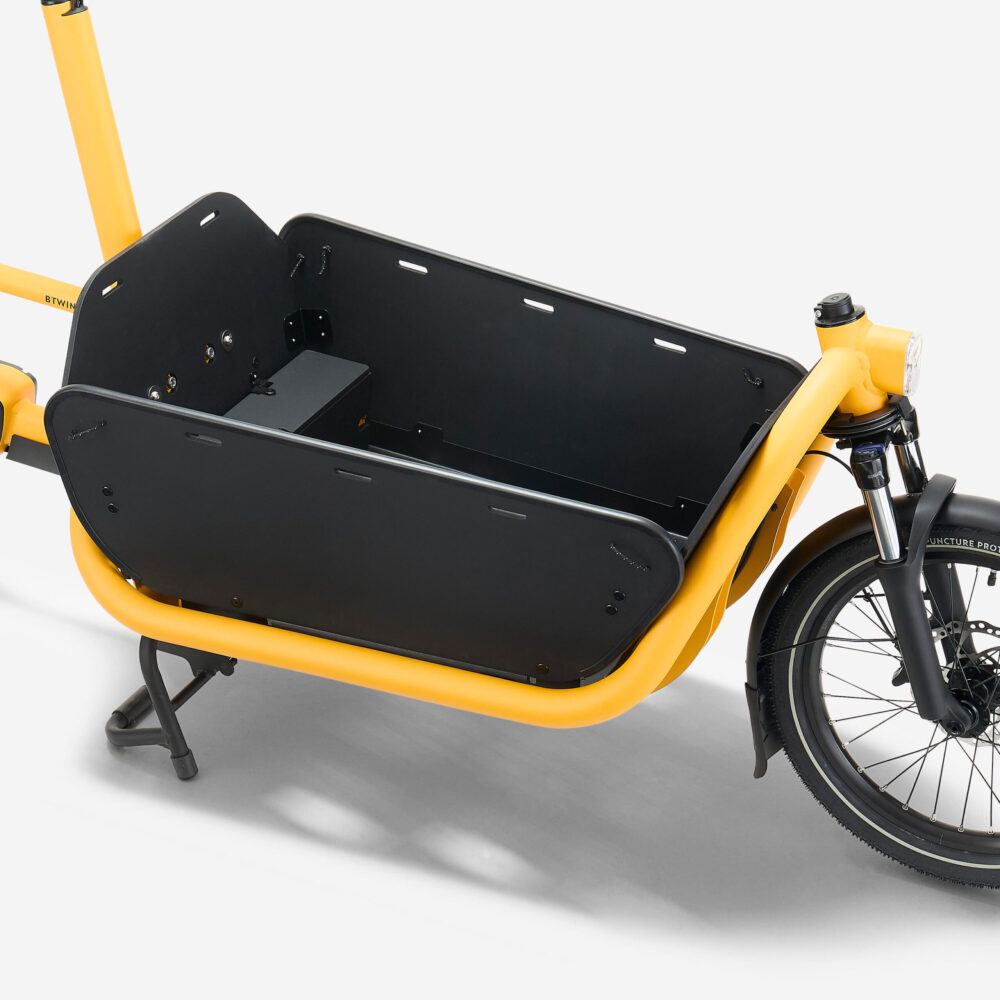 Vélo cargo électrique biporteur F900E BOX jaune