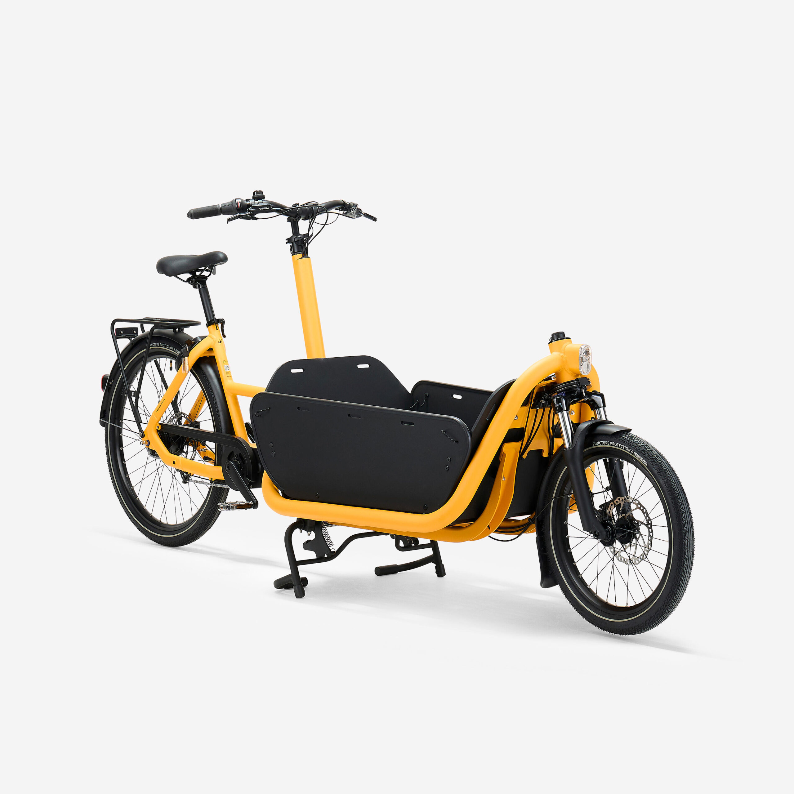 Vélo cargo électrique biporteur F900E BOX jaune – Image 3
