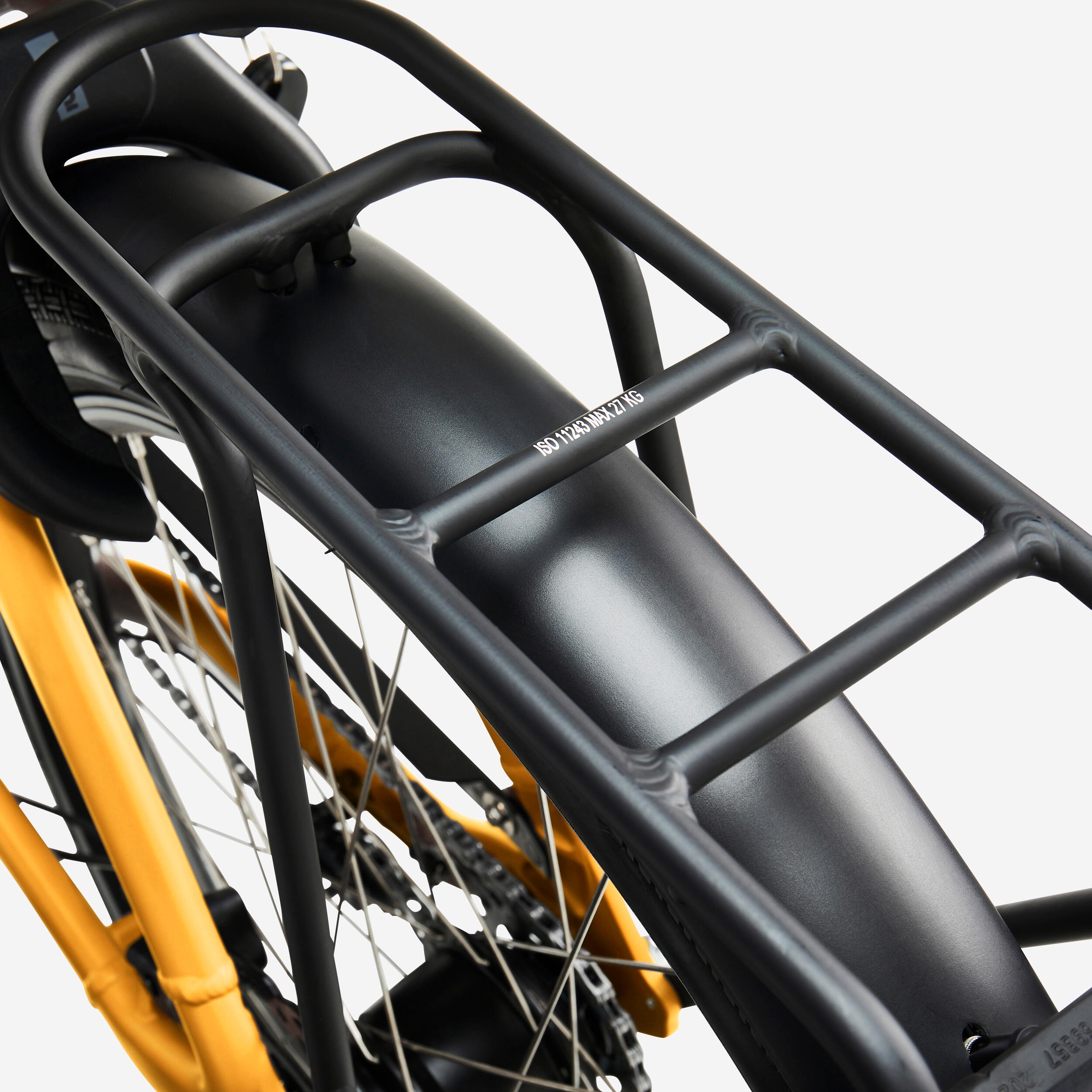 Vélo cargo électrique biporteur F900E BOX jaune – Image 6