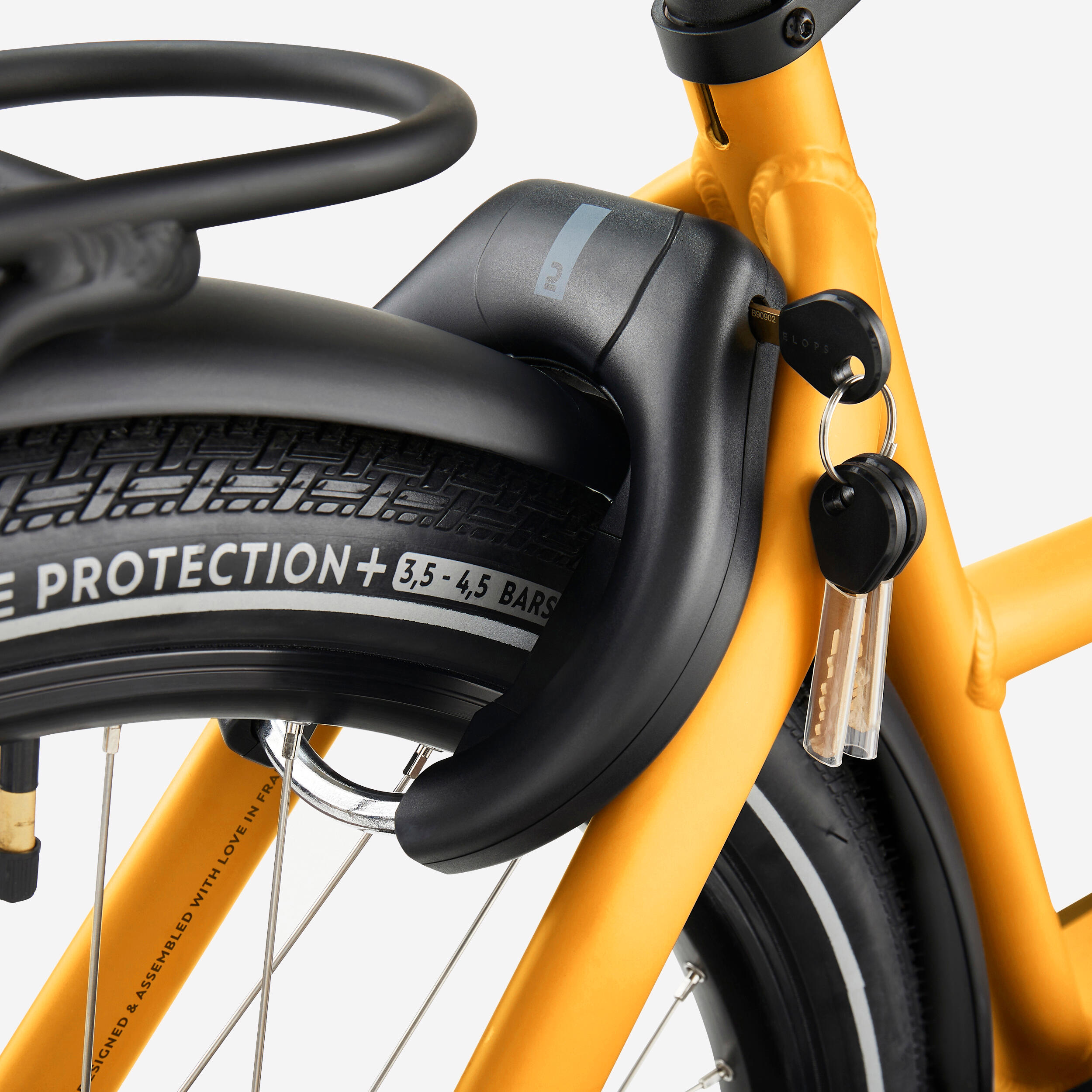 Vélo cargo électrique biporteur F900E BOX jaune – Image 9