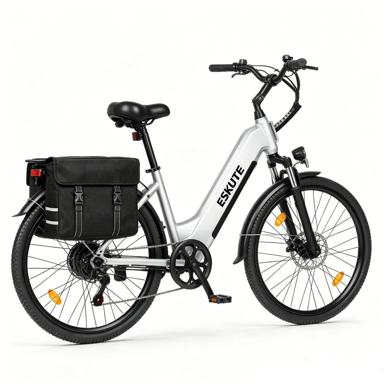 ESKUTE C202 Vélo Électrique 250W 48V17.5Ah 26'' accessoires Blanc
