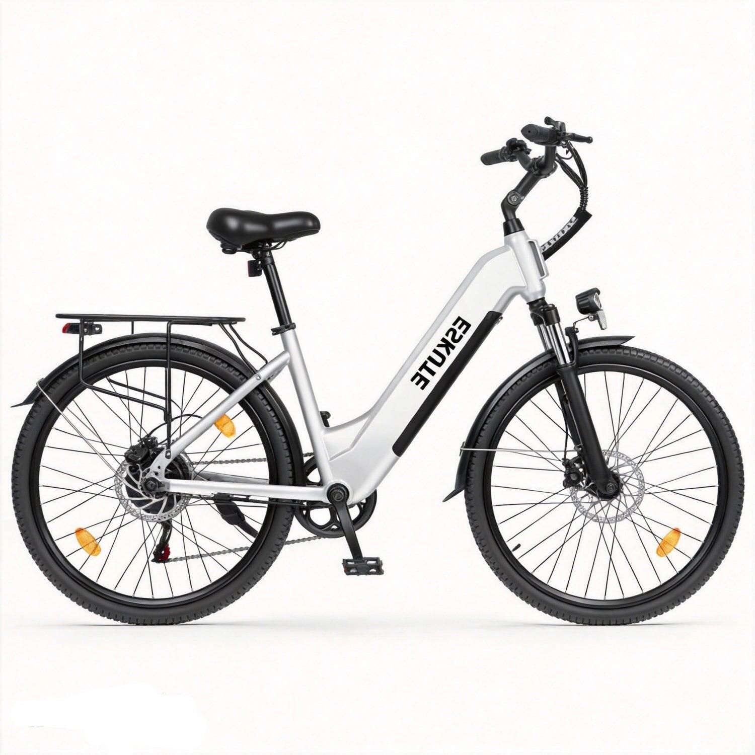 ESKUTE C202 Vélo Électrique 250W 48V17.5Ah 26'' accessoires Blanc – Image 3