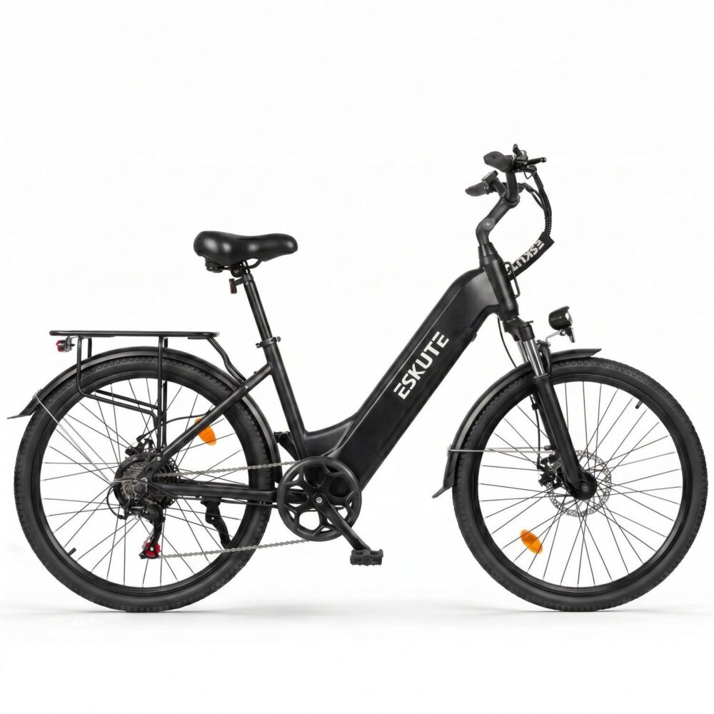 ESKUTE C202 Vélo Électrique 250W 48V17.5Ah 26'' accessoires Noir